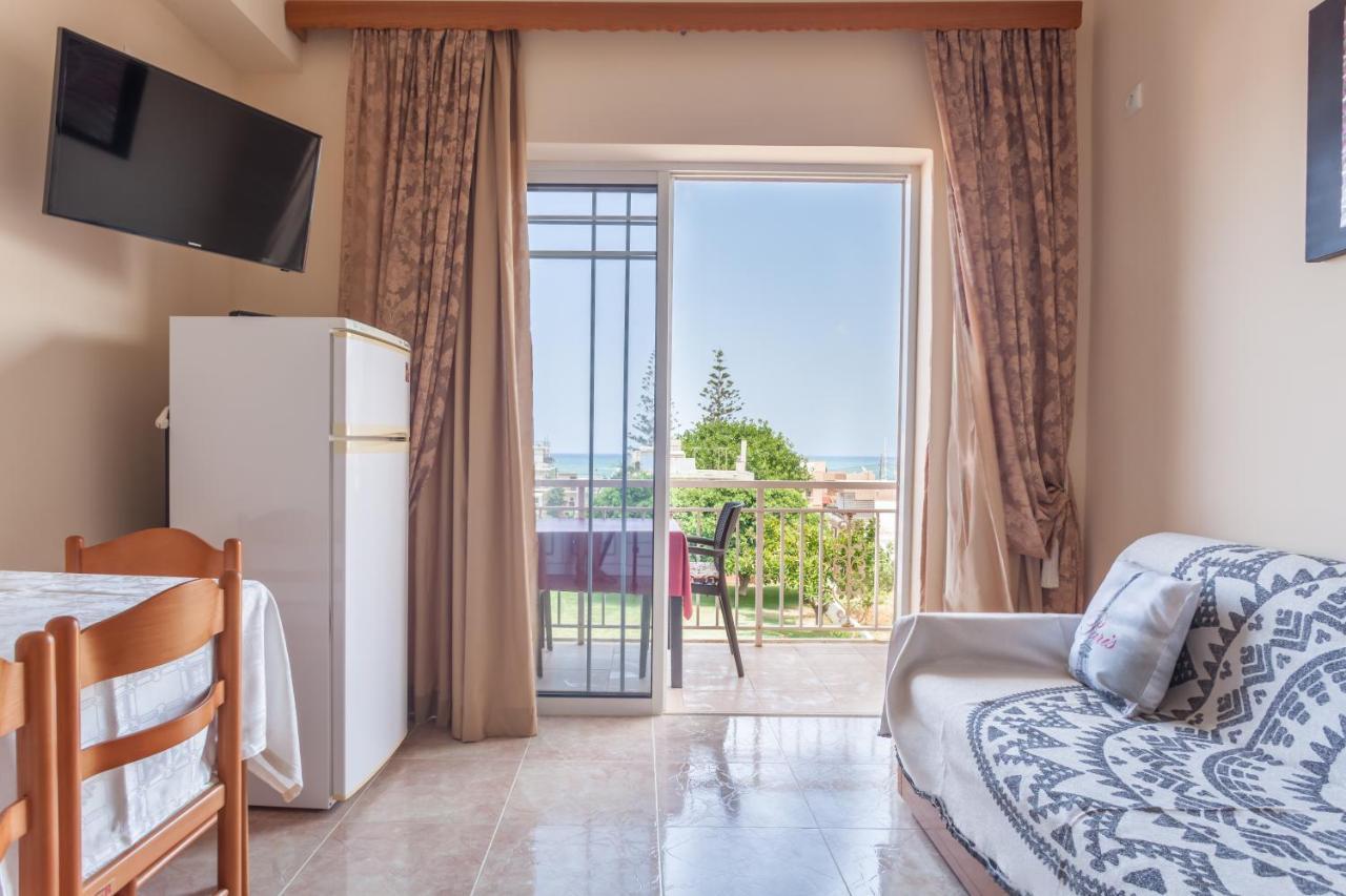 Christine Seaside Apartments In Chania Stalos Ngoại thất bức ảnh